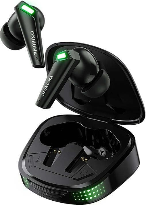Безжични блутут слушалки със зареждащ кейс - Onikuma T308 TWS Bluetooth Headphones (черен)