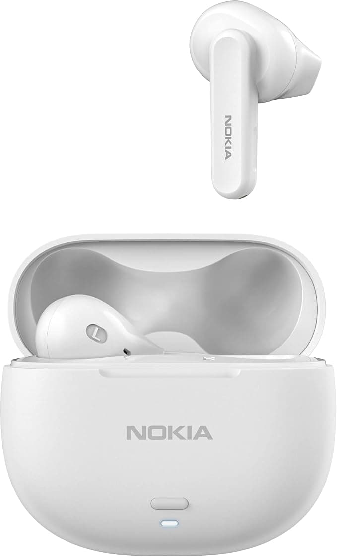 Безжични блутут слушалки със зареждащ кейс - Nokia TWS-122 Go Earbuds 2 Plus (бял)