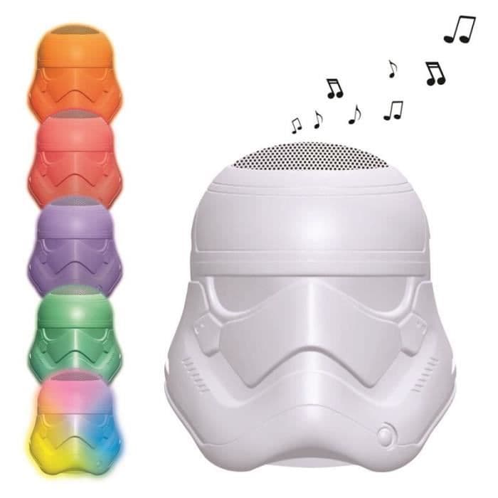 Безжичен Bluetooth спийкър със светлинен ефект - Lexibook Star Wars Stormtrooper Bluetooth Speaker (бял)