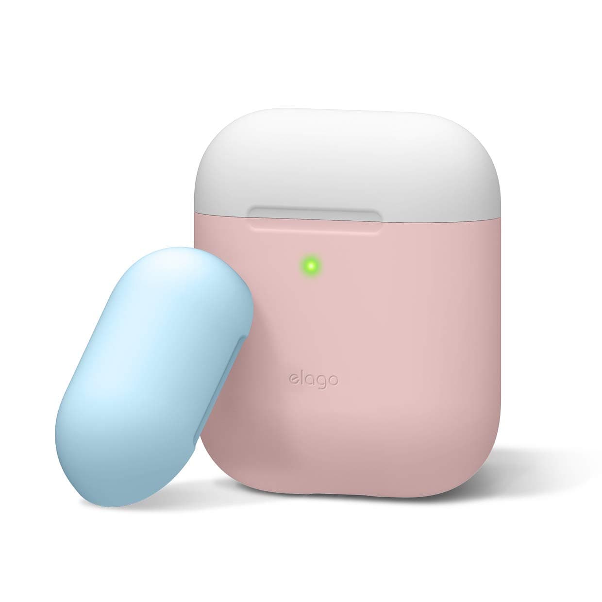Защитен калъф Elago Duo Silicone Case, за Apple Airpods/2, силиконов, розов