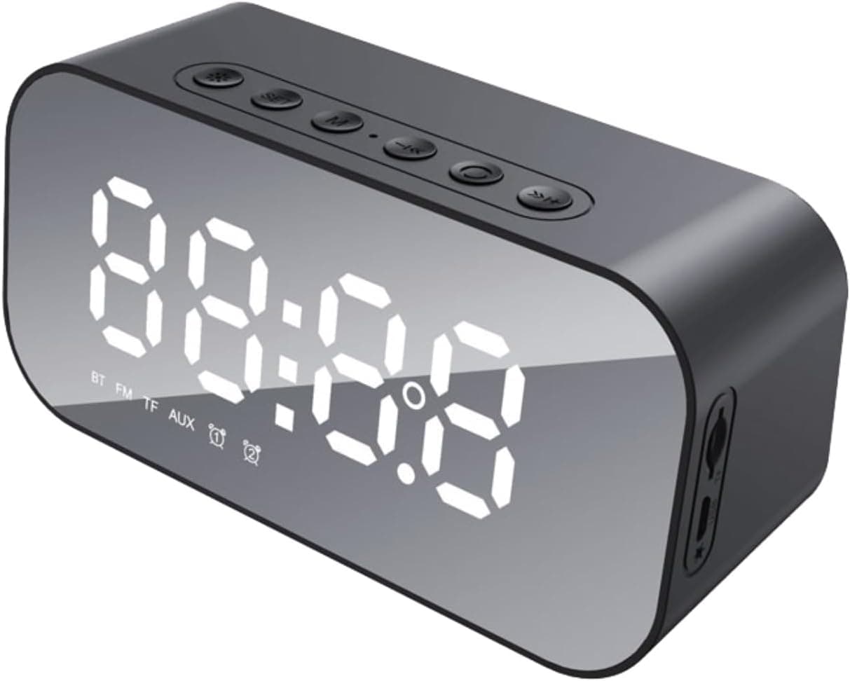 Безжичен портативен спийкър с FM радио, часовник с аларма и microSD слот - Havit M3 Wireless Speaker Bluetooth, FM And Clock (черен)