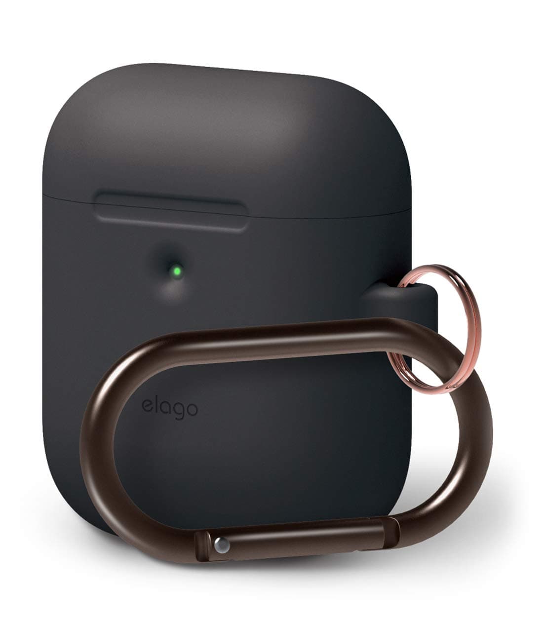 Защитен калъф Elago Airpods Silicone Hang Case, за Apple Airpods 2, силиконов, с карабинер, черен