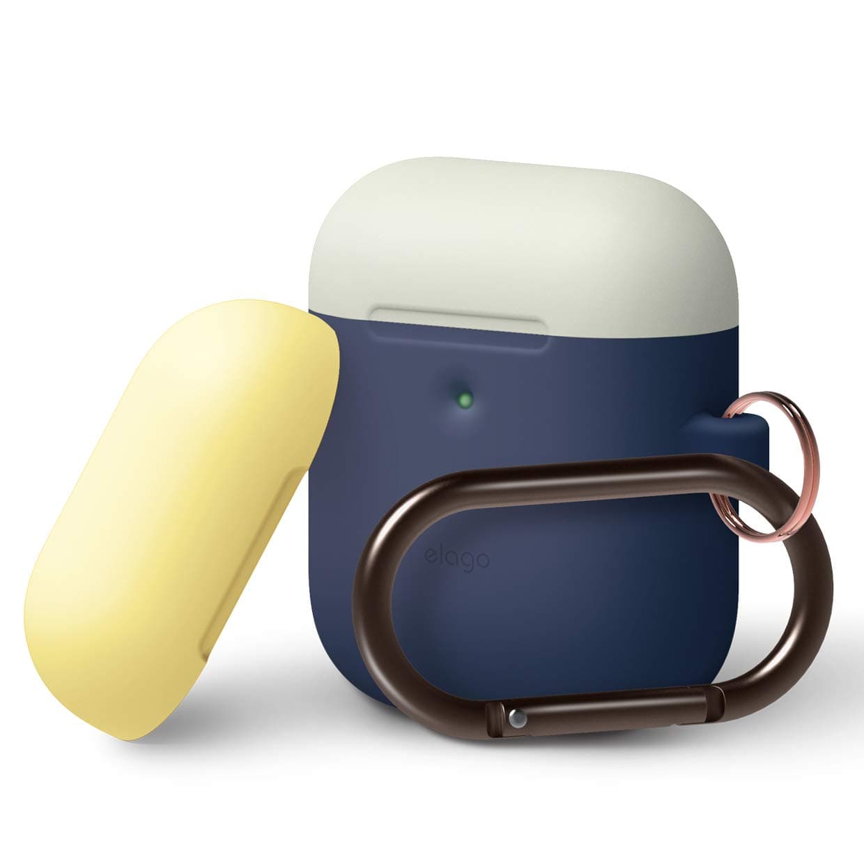 Защитен калъф Elago Airpods Duo Hang Silicone Case, за Apple Airpods 2, силиконов, тъмносин