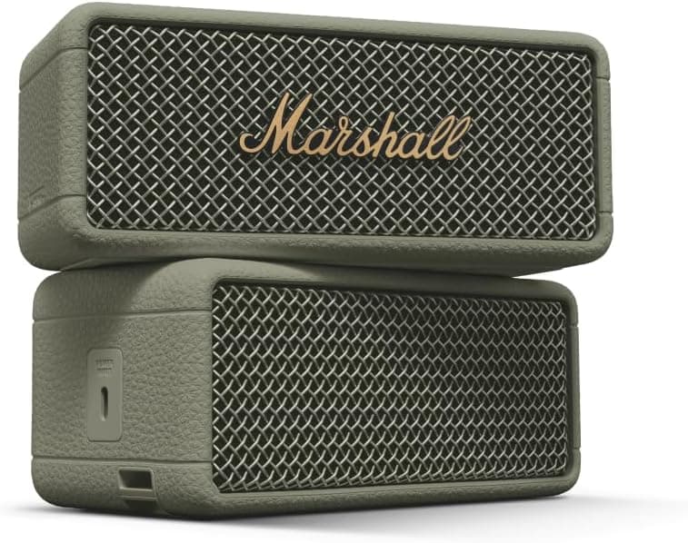 Безжичен портативен аудиофилски спийкър за мобилни устройства с Bluetooth (светлозелен) - Marshall Emberton III