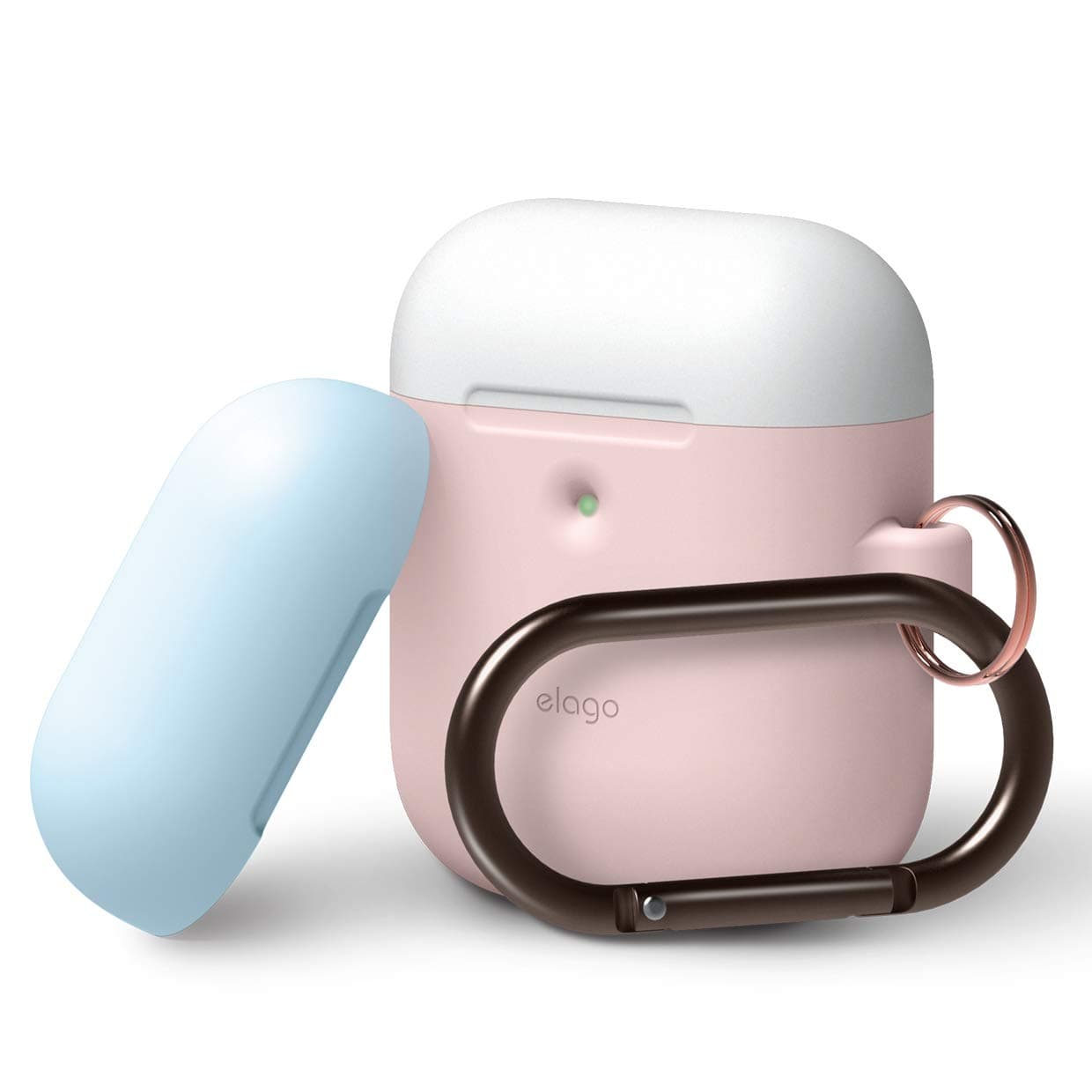 Защитен калъф Elago Airpods Duo Hang Silicone Case, за Apple Airpods 2, силиконов, розов