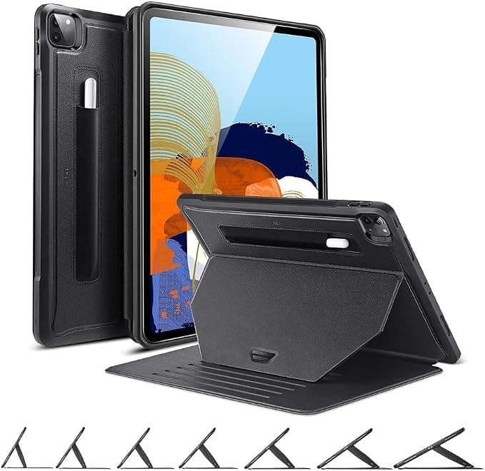 Хибриден удароустойчив кейс с поставка за iPad Pro 11 M1 (2021), iPad Pro 11 (2020), iPad Pro 11 (2018) - ESR Sentry Stand Case (черен)