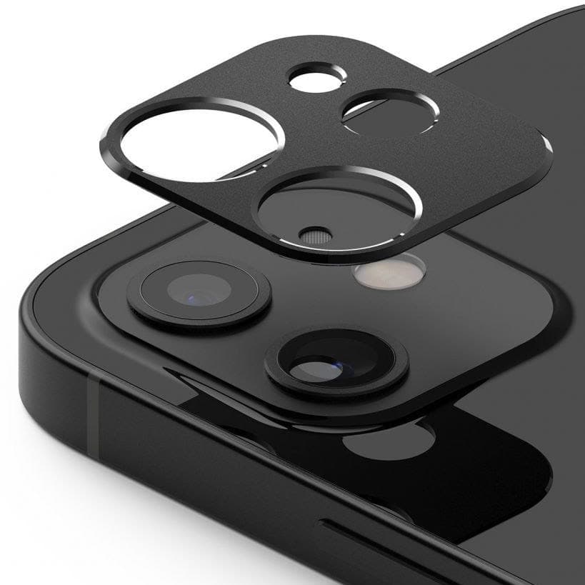 Предпазна плочка за камерата на iPhone 12 - Ringke Camera Lens Glass (черен)