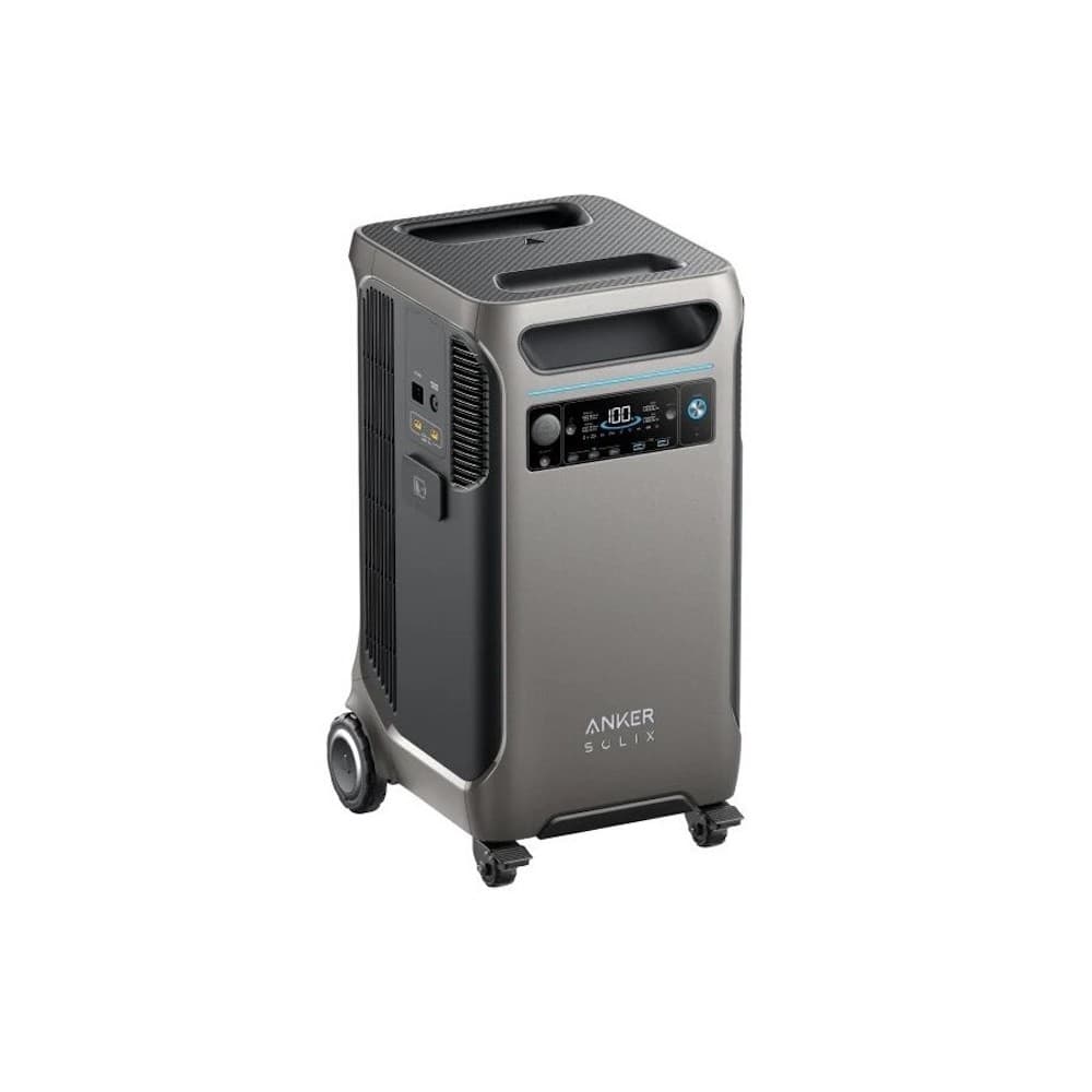 Мощна зарядна станция с 4 x AC (220V за ел. мрежа), 3 x USB-C, 2 x USB-A изходи и едно гнездо за кола (черен) - Anker Solix F3800 Portable Power Station 6000W, 3840Wh