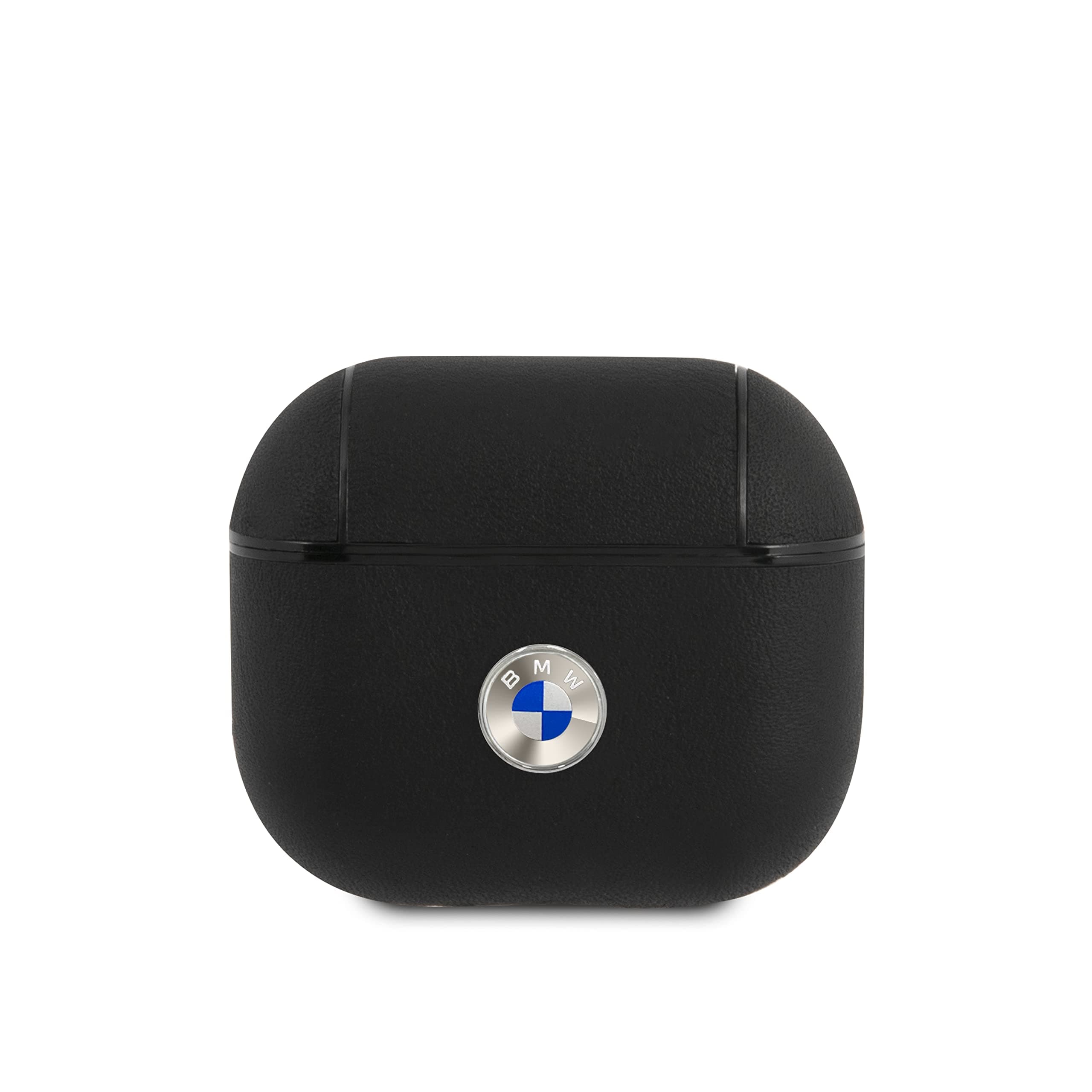 Защитен калъф BMW Signature Leather Case, за Apple Airpods 3, естествена кожа, черен