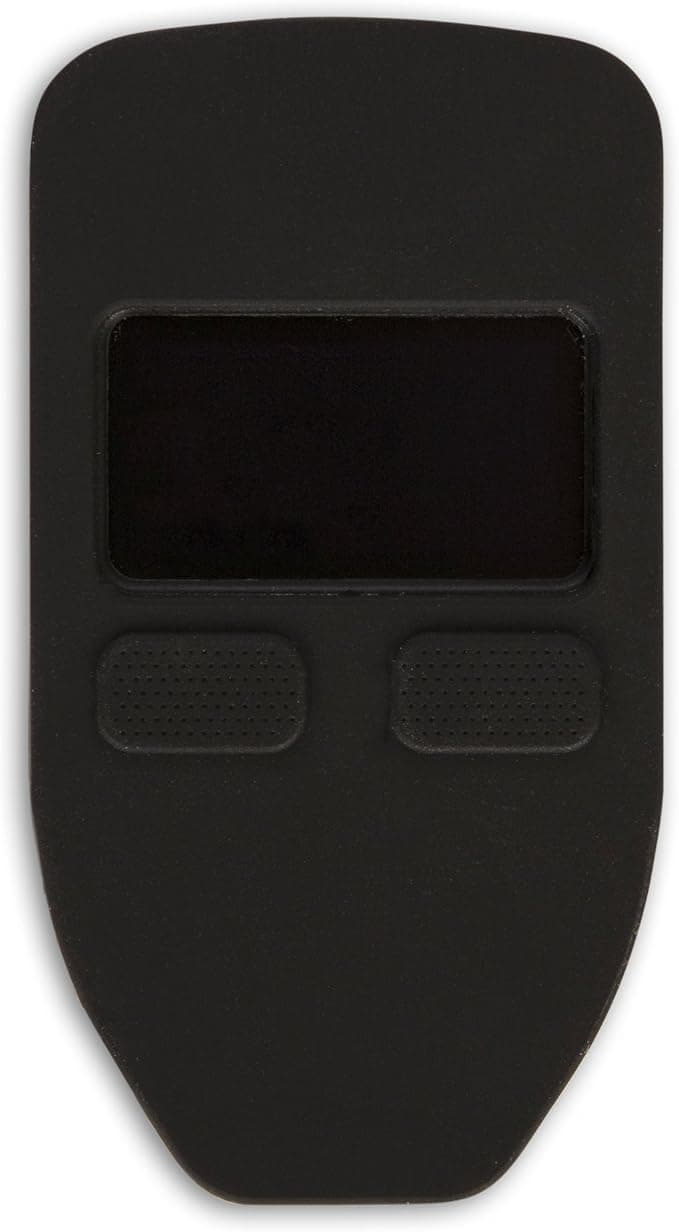 Висококачествен силиконов калъф за Trezor One портфейл - Trezor One Wallet Case (черен)