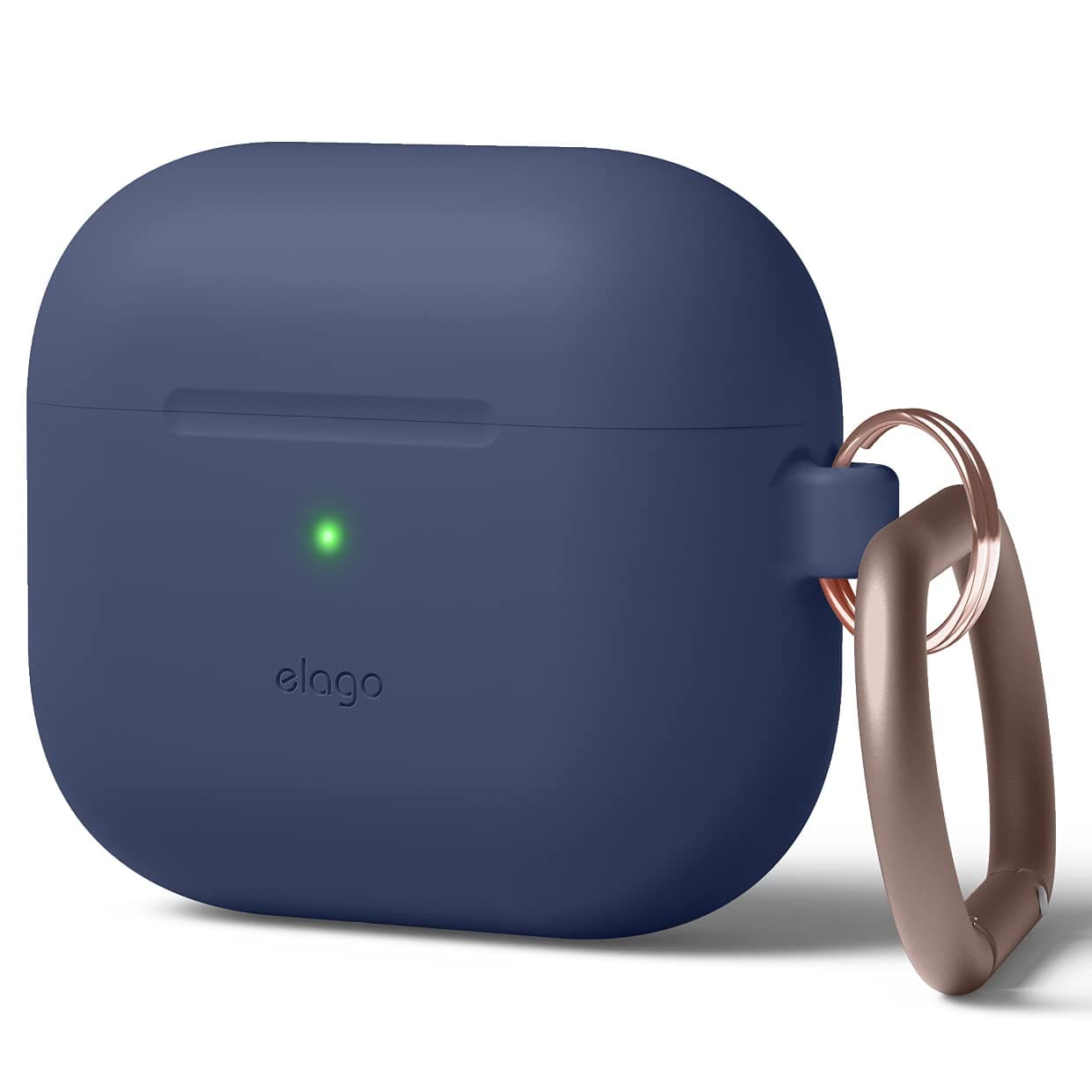 Защитен калъф Elago AirPods 3 Silicone Hang Case, за Apple AirPods 3, силиконов, с карабинер, тъмносин