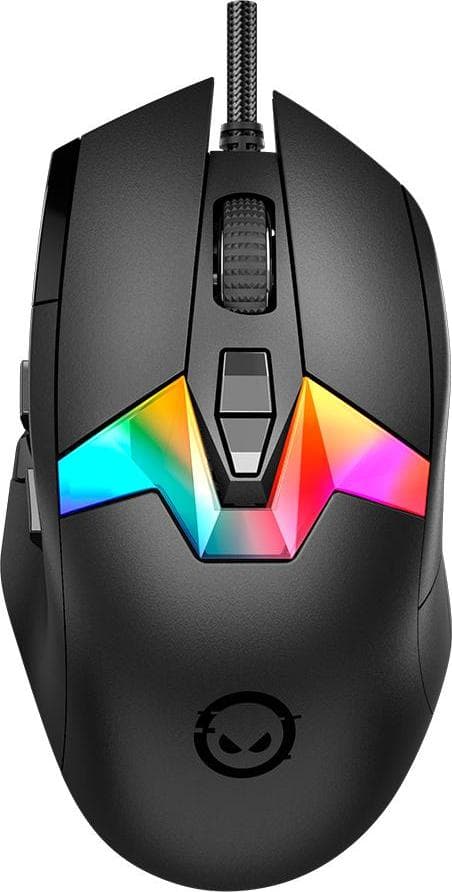 Мишка Lorgar MSP80, оптична (26 000 dpi), USB, черна, гейминг, 10 бутона, PAW3395 сензор, 8000Hz Polling Rate