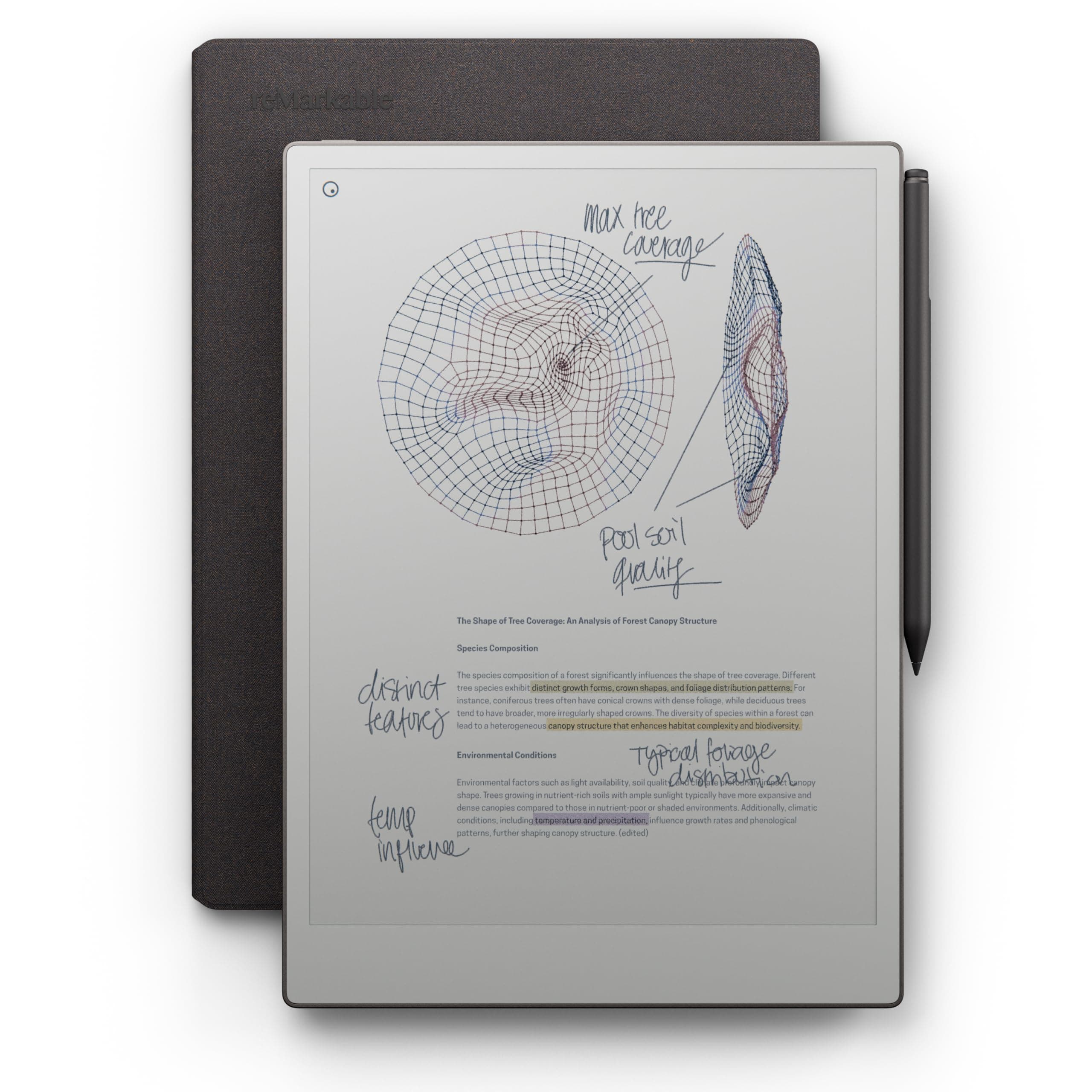 Таблет reMarkable Paper Pro 11.8, с включен стилус Marker Plus, Калъф Book Folio сив