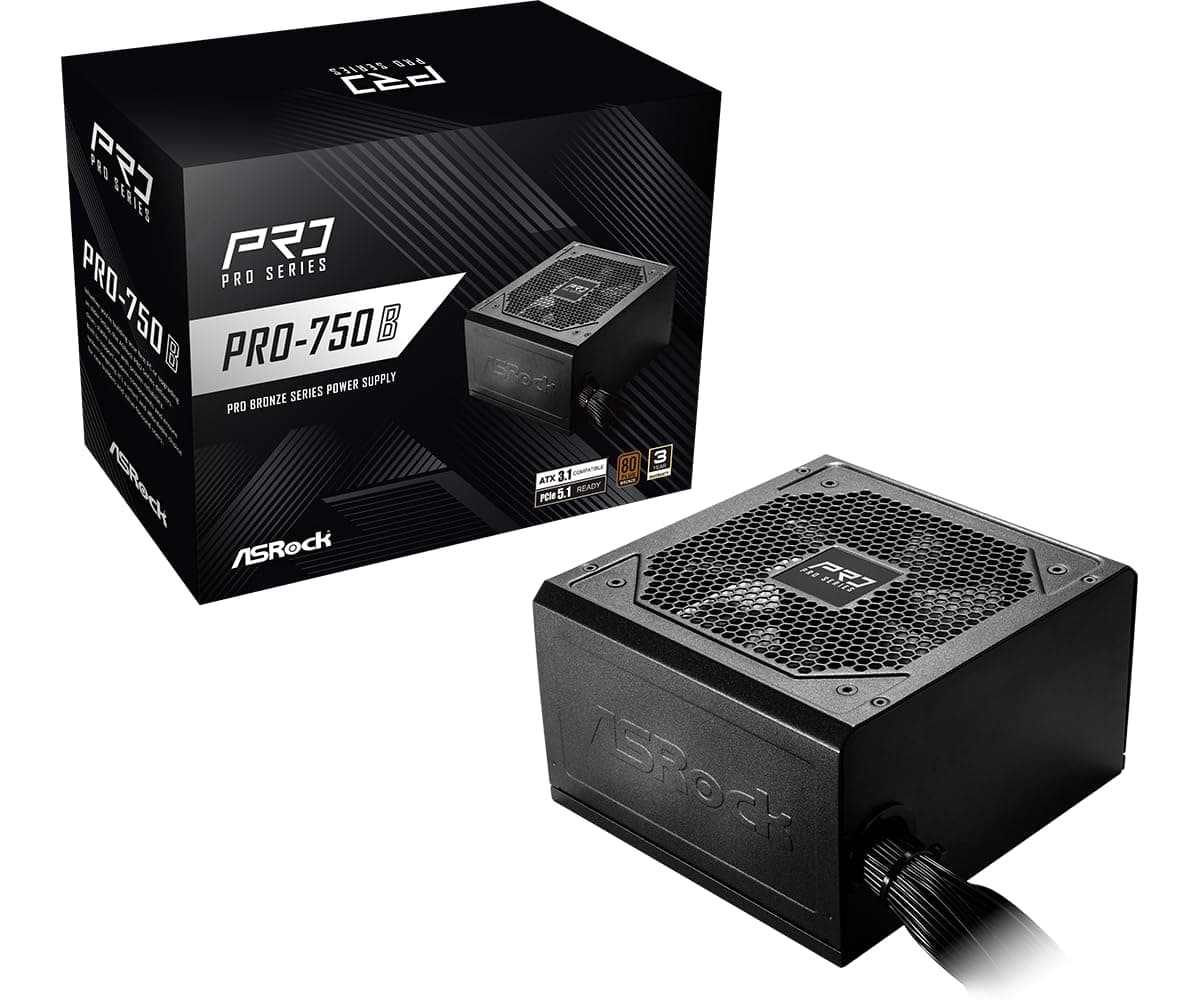 Захранващ блок ASRock PRO-750B 750W 80+ Bronze PCIE 5.1 Ready