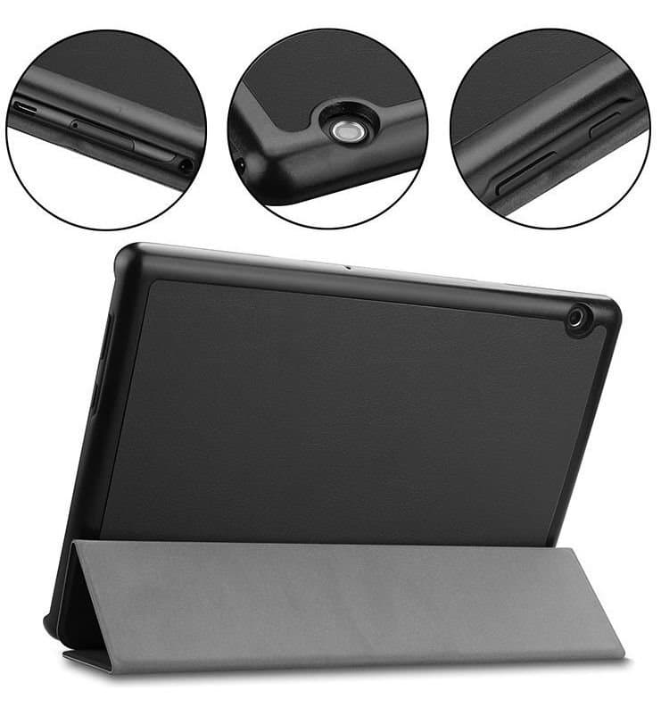 Калъф от изкуствена кожа и поставка за iPad Pro 11 (2024) - Tactical Book Tri Fold Case (черен)