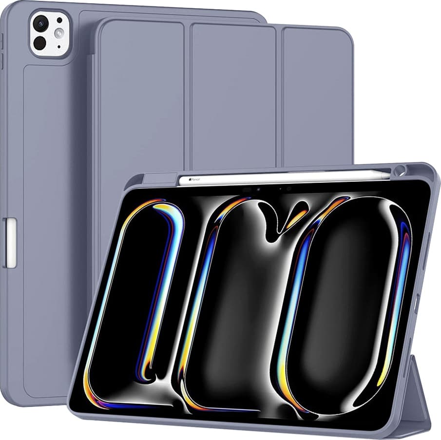 Термополиуретанов (TPU) кейс и поставка за iPad Pro 11 (2024) - Techsuit Flex Trifold Case (лилав)