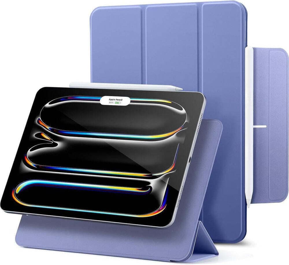 Магнитен полиуретанов калъф с поставка за iPad Pro 11 (2024) - ESR Rebound Magnetic Case (лилав)