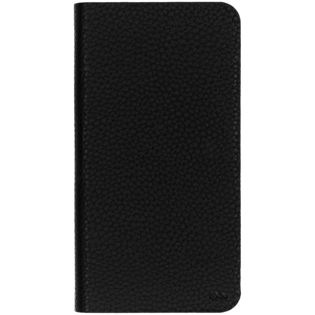 Кожен калъф, тип портфейл за iPhone XR - CaseMate Barely There Folio Case (черен)