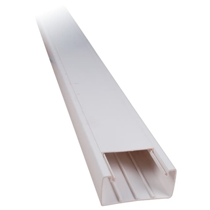 Кабелен канал Elmark EM5622525A, самозалепващ, широчина 25 mm, височина 25 mm, дължина 2000 mm, пластмасов, бял