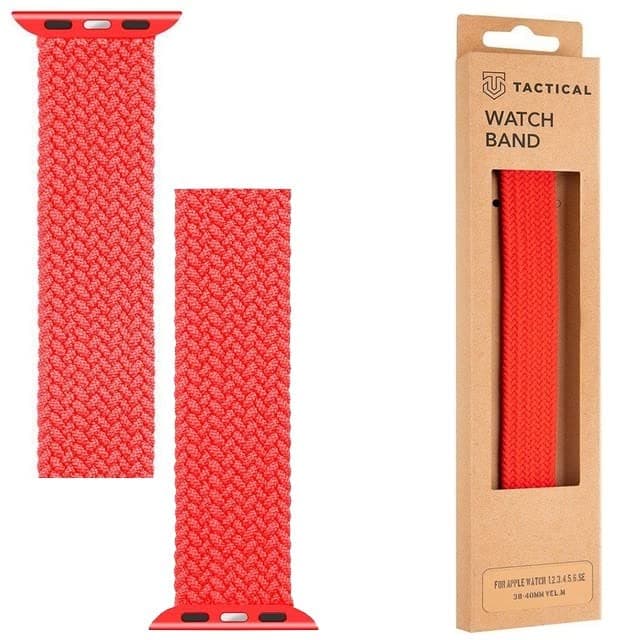 Текстилна каишка за Apple Watch 42мм, 44мм, 45мм, 46мм, Ultra, Ultra 2 49мм - Tactical 773 Braided String Band Size L (червен)