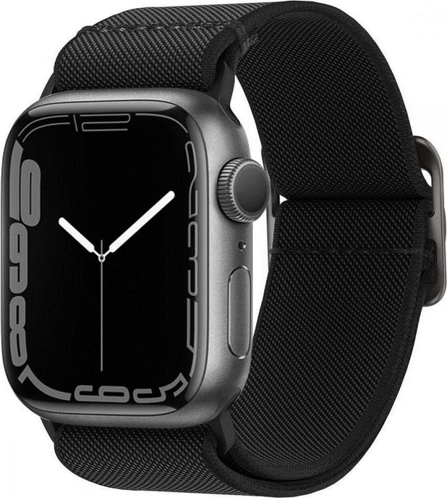 Лека текстилна каишка за Apple Watch 42мм, 44мм, 45мм, 46мм, Ultra, Ultra 2 49мм - Spigen Lite Fit Band (черен)