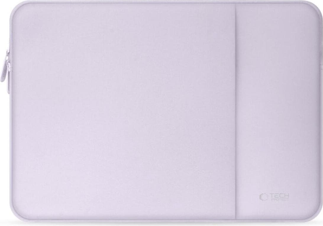 Качествен неопренов калъф с цип за MacBook Pro 16, Pro 15 и преносими компютри до 16 инча - Tech-Protect Neopren Sleeve 16 (лилав)
