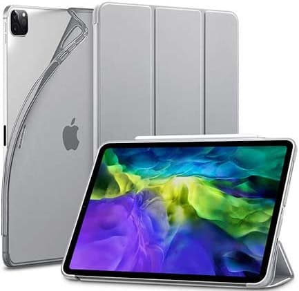 Полиуретанов калъф с поставка за iPad Pro 11 M1 (2021), iPad Pro 11 (2020), iPad Pro 11 (2018) - ESR Rebound Slim Case (сив)