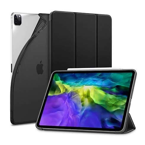 Полиуретанов калъф с поставка за iPad Pro 11 M1 (2021), iPad Pro 11 (2020), iPad Pro 11 (2018) - ESR Rebound Slim Case (черен)