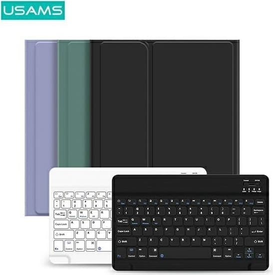 Кожен калъф и безжична блутут клавиатура за iPad Pro 11 M2 (2022), iPad Pro 11 M1 (2021), iPad Pro 11 (2020) - USAMS Winro Case and Bluetooth Keyboard (лилав)