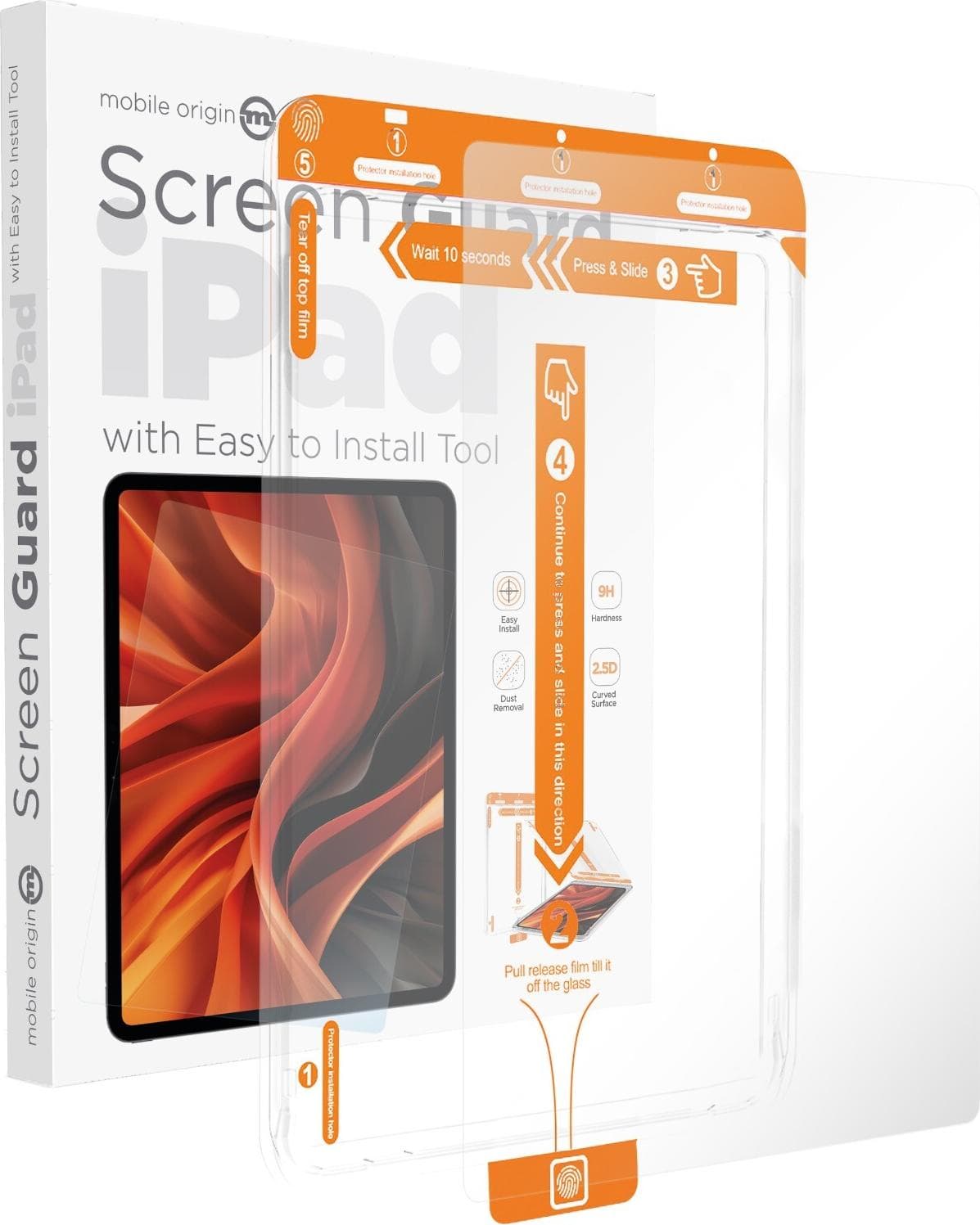 Калено стъклено защитно покритие за дисплея на iPad Pro 11 M2 (2022), iPad Pro 11 M1 (2021), iPad Pro 11 (2020) - Mobile Origin Screen Guard Tempered Glass 2.5D (прозрачен)