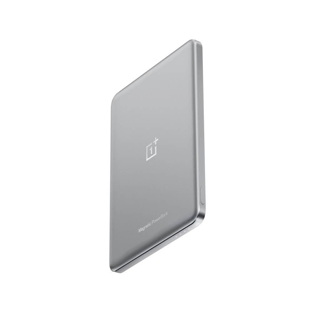 Преносима външна батерия с USB-C порт и безжично зареждане с MagSafe - OnePlus Slim Magnetic Wireless Power Bank 5000 mAh (тъмносив)