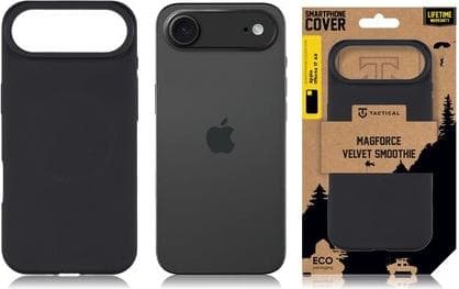 Силиконов калъф с MagSafe за iPhone 17 Air - Tactical MagForce Velvet Smoothie Cover (черен)