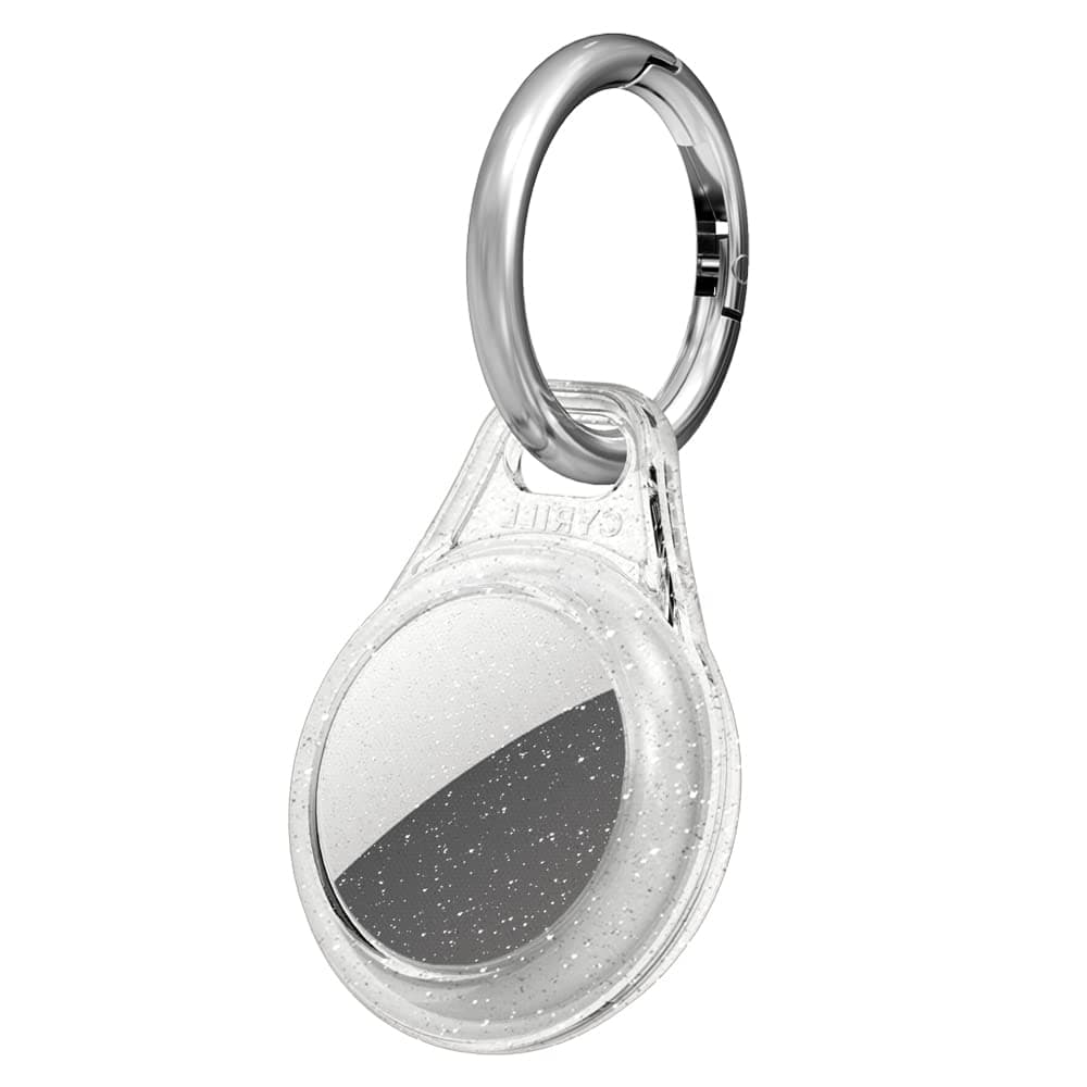 Кейс Spigen Cyrill Shine Glitter Crystal (SPN1646GLT), за Apple AirTag, силиконов, прозрачен, с карабинер