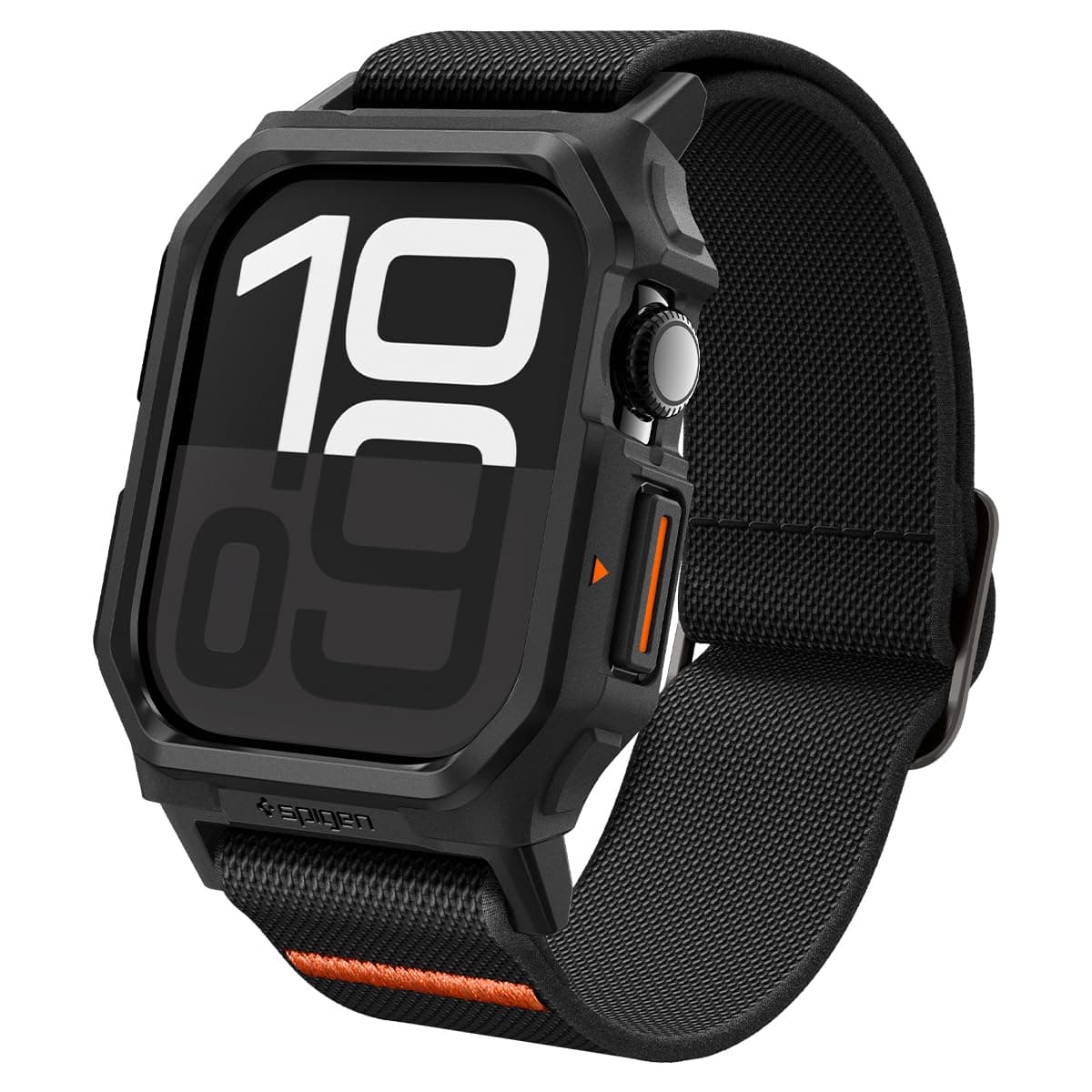 Удароустойчив TPU кейс с вградена каишка за Apple Watch 10 46мм (2024) (черен) - Spigen Lite Fit Pro