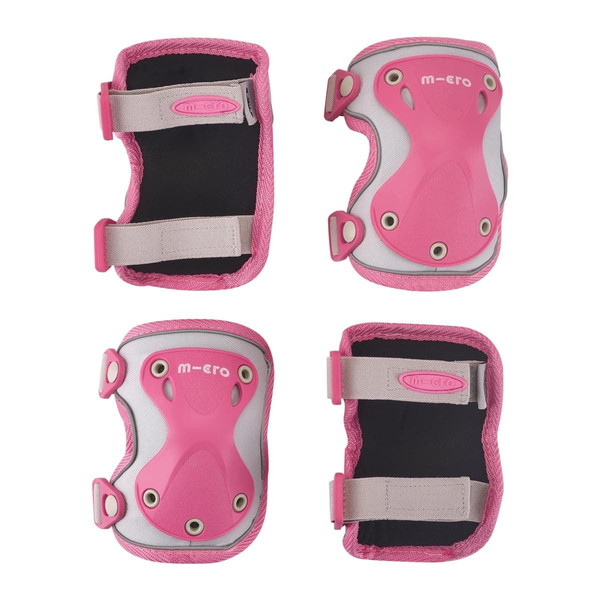 Micro Наколенки/Налакътници reflective Pink М
