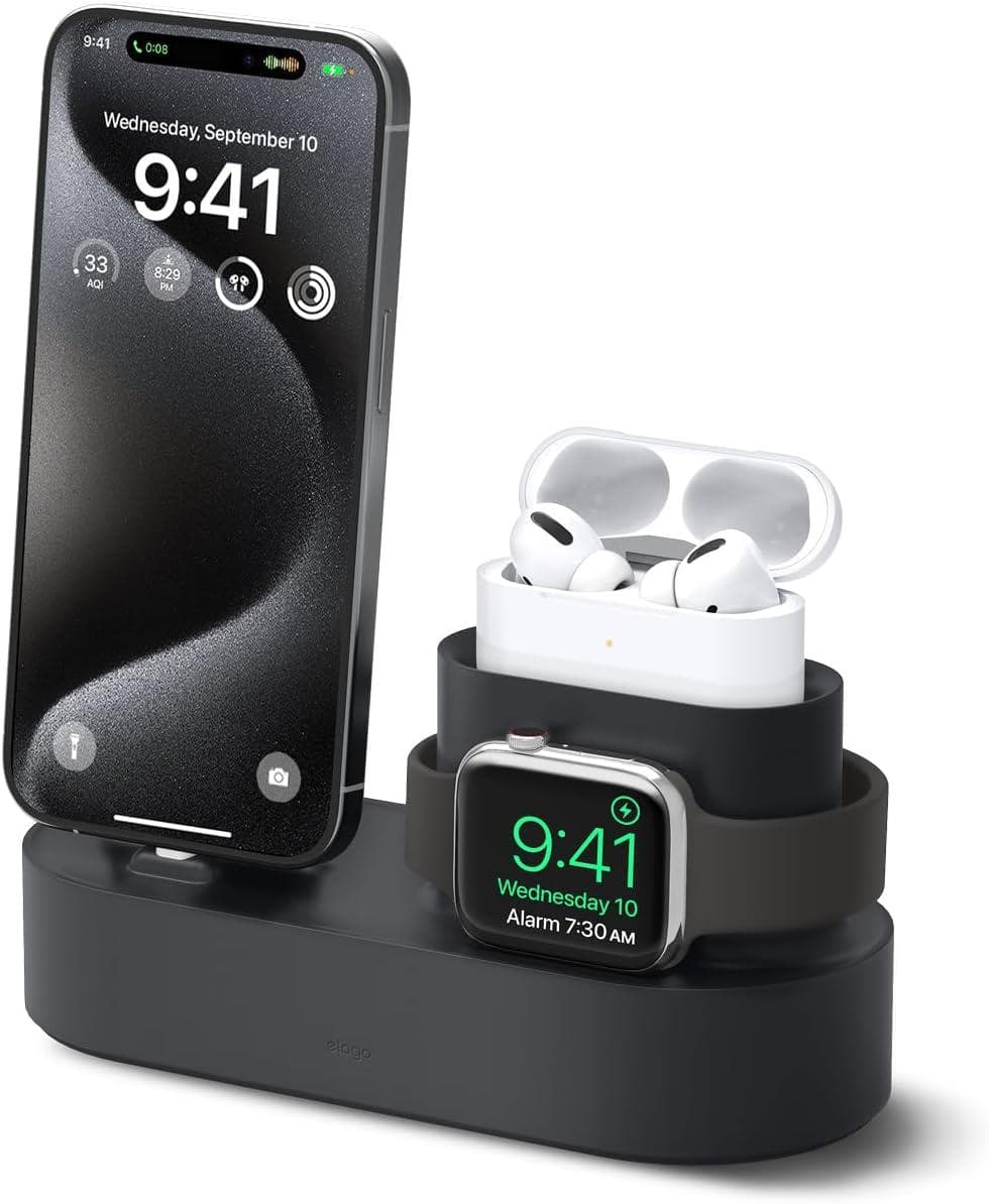 Поставка Elago Trio Charging Hub, силикон, черна