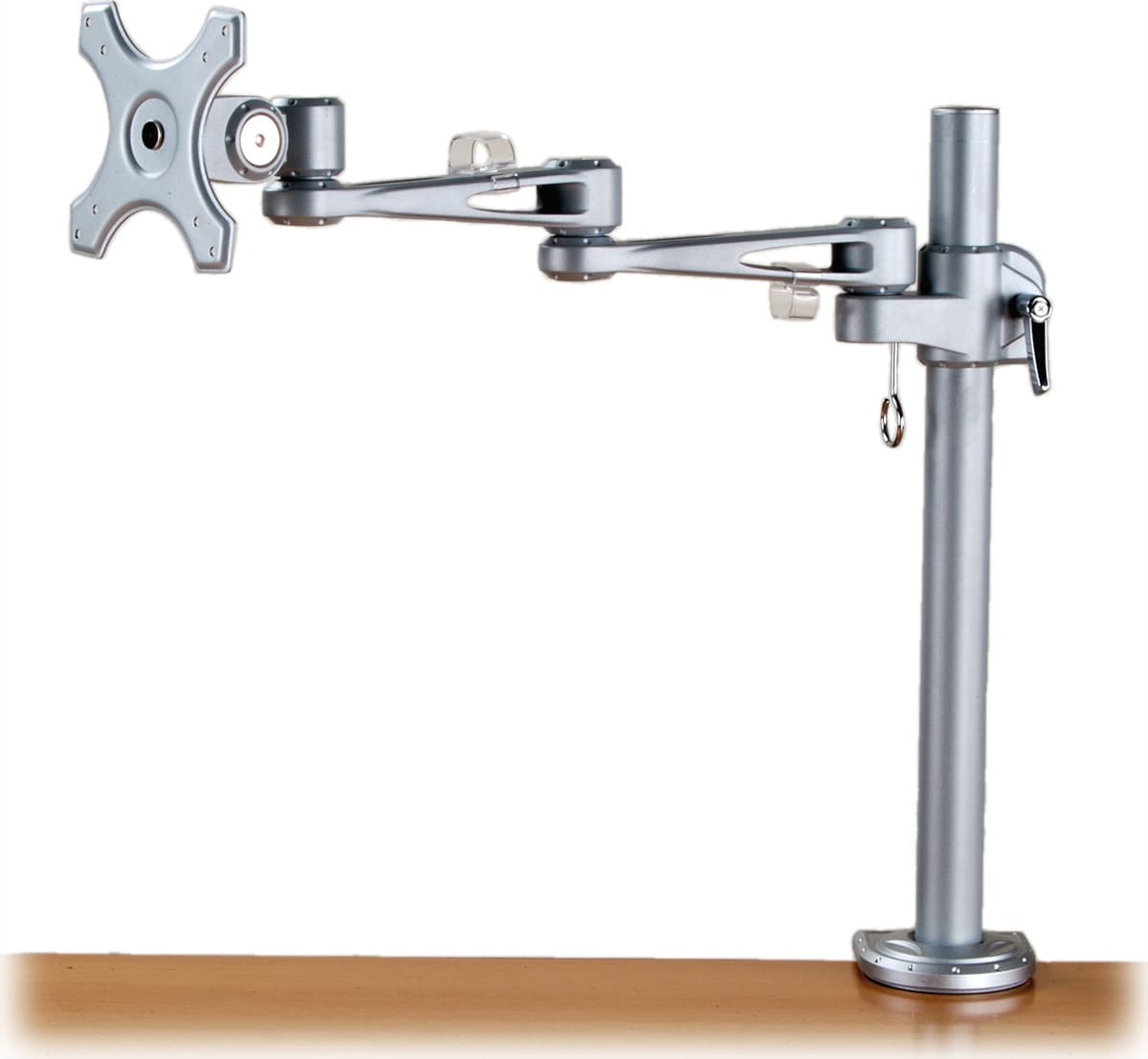 Стойка за монитор Roline 17.99.1132, за плот, VESA до 100x100, макс. тегло до 10 кг., регулируема, сребриста