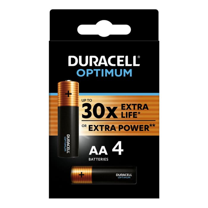 DURACELL Optimum AA, батерии, 4 бр.