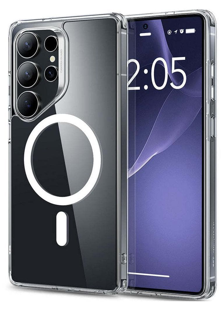 Хибриден кейс с висока степен на защита с MagSafe за Samsung Galaxy S25 Ultra (прозрачен) - ESR Classic Hybrid HaloLock MagSafe Case