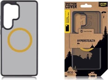 Хибриден удароустойчив кейс с MagSafe за Samsung Galaxy S25 Ultra - Tactical MagForce Hyperstealth 2.0 Cover (черен-жълт)