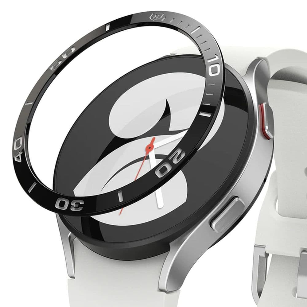 Рамка от неръждаема стомана с висока степен на защита за Samsung Galaxy Watch 5, Galaxy Watch 4 40мм - Ringke Bezel Styling Stainless Steel 40-02 (черен)