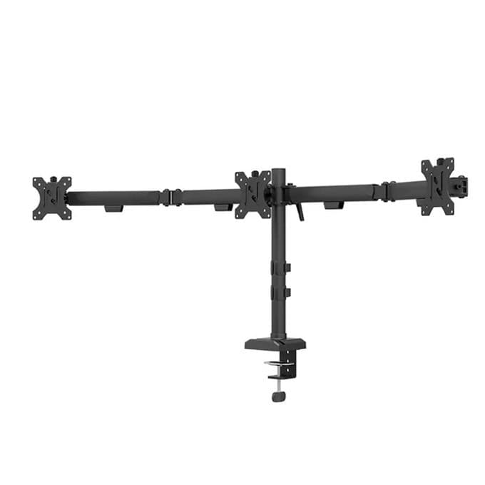 NEOMOUNTS BY NEWSTAR Neomounts Nero Triple Flat Screen Desk Mount (phone holder+Quick-fix clamp/grommet)