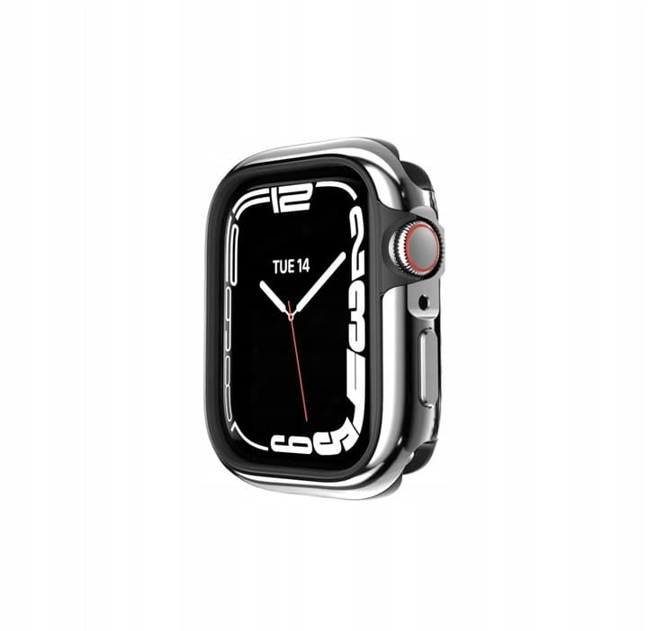 Удароустойчив хибриден кейс за Apple Watch 41мм, 40мм - SwitchEasy Odyssey Glossy Edition Case (сребрист-лъскав)