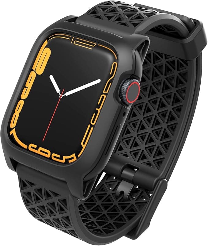 Удароустойчив TPU кейс с каишка за Apple Watch 7 41мм - Catalyst Active Defense Case 41mm (черен)
