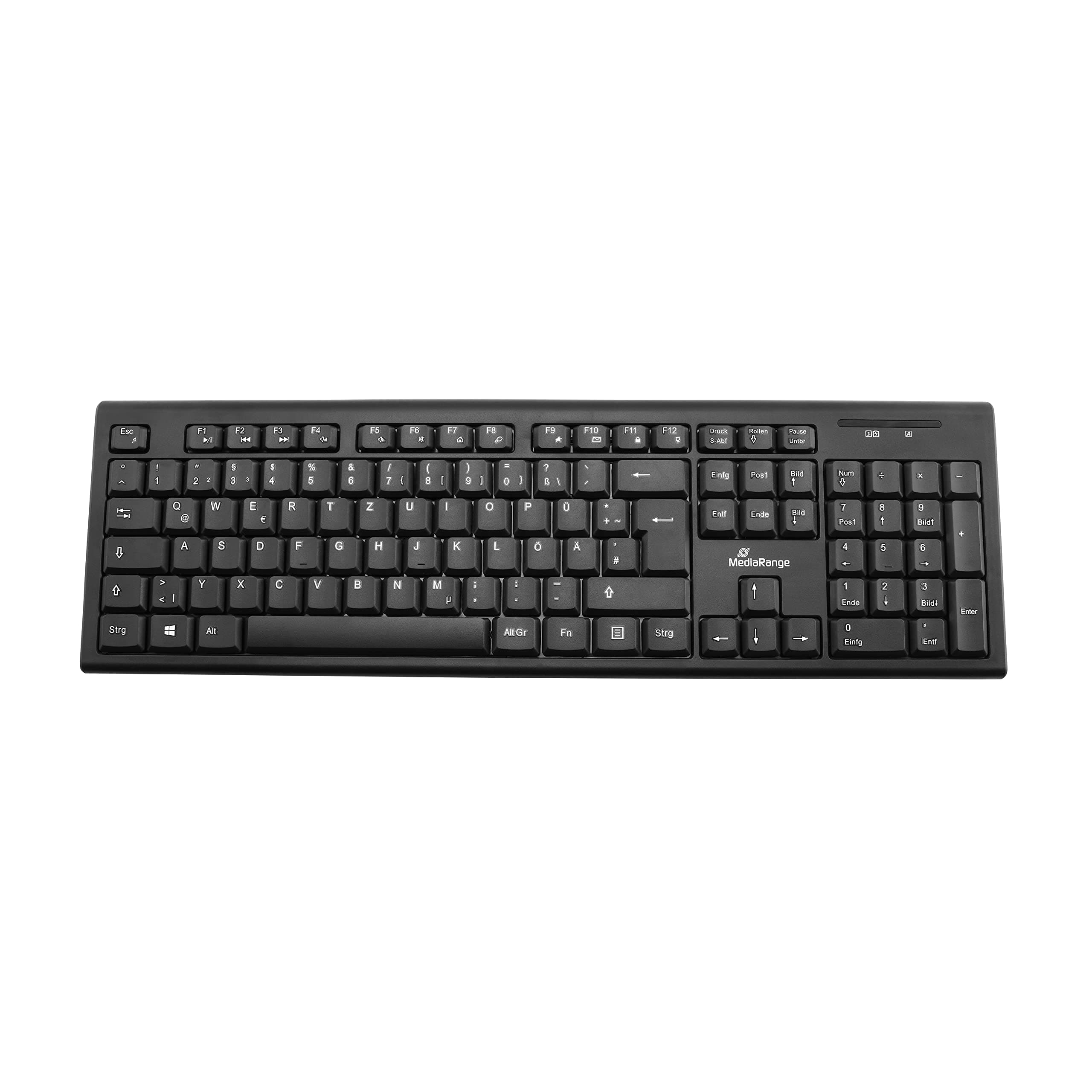 Клавиатура MediaRange MROS111, безжична, черна, USB