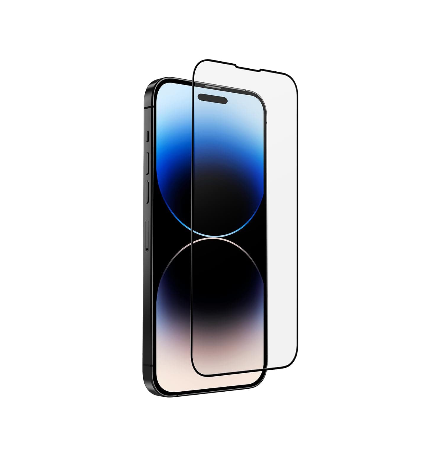 Калено стъклено защитно покритие за дисплея на iPhone 14 Pro - Uniq Optix Vivid Pro Full Cover Tempered Glass (черен-прозрачен)