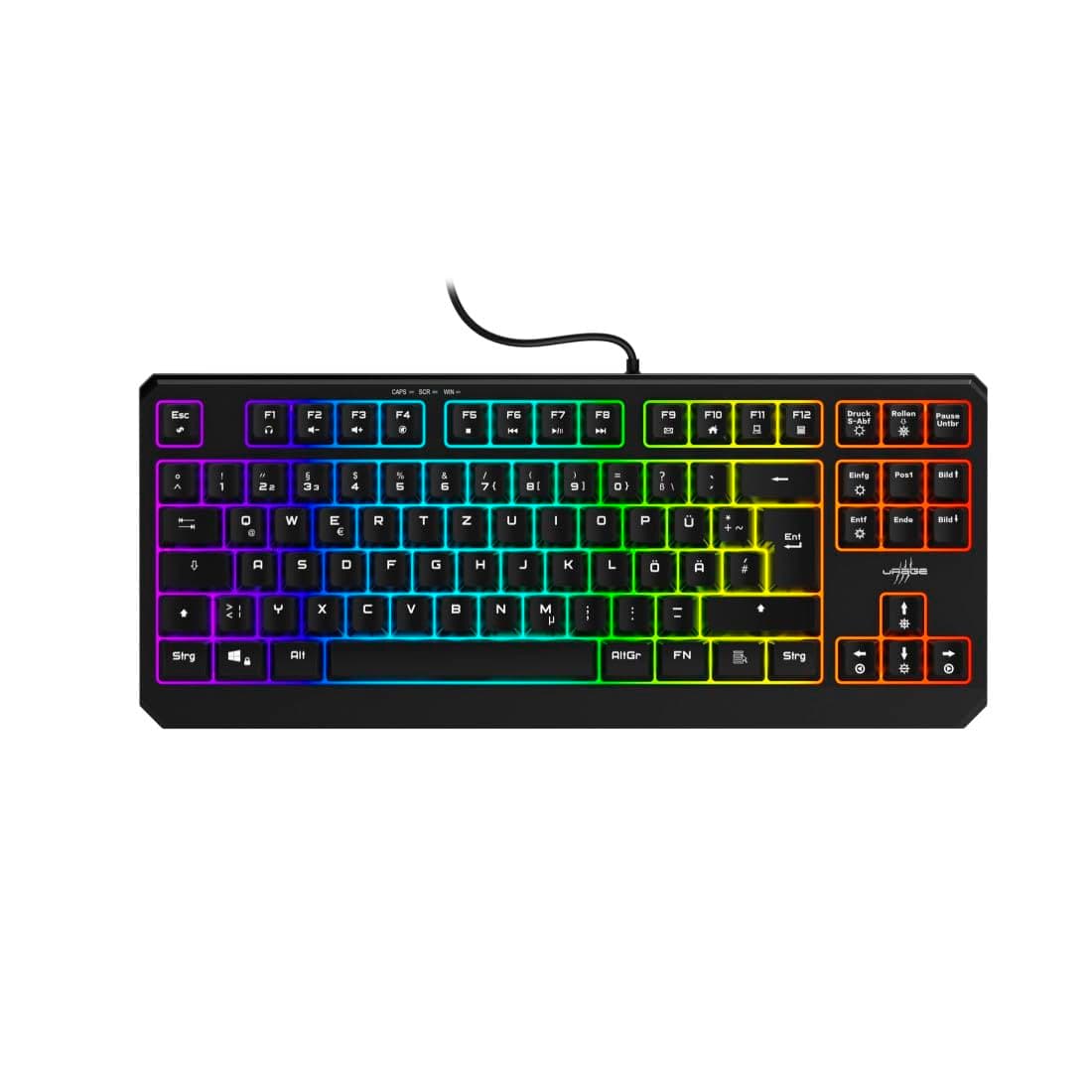 Клавиатура Hama uRage Exodus 220 TKL RGB, гейминг, RGB подсветка, черна, USB