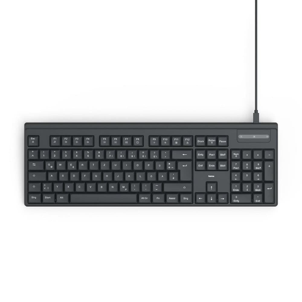 Клавиатура Hama CK-100, БДС кирилизация, черна, USB