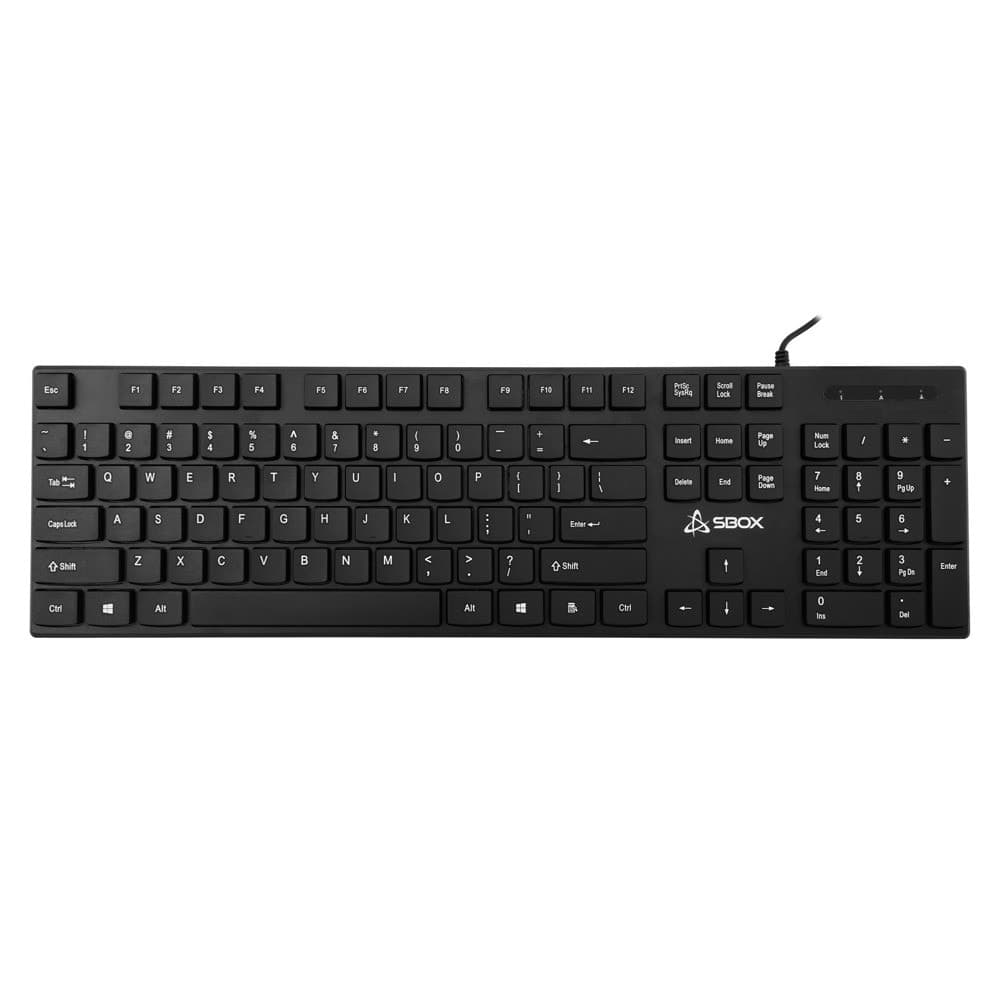 Клавиатура SBOX K-123US, 105 клавиша, черна, USB