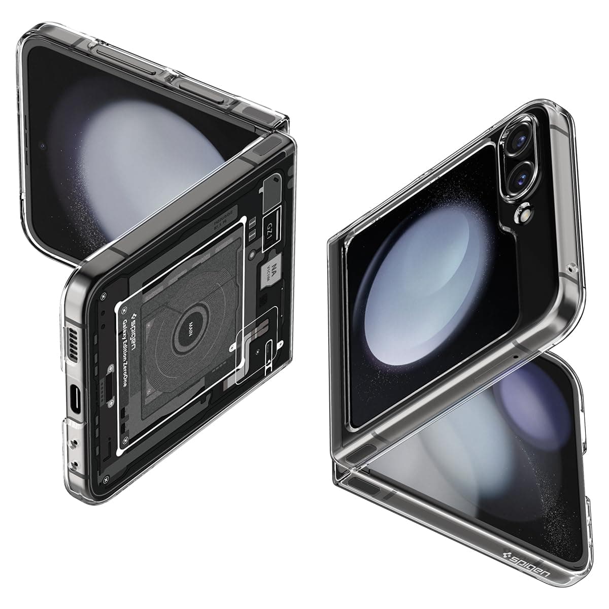 Качествен поликарбонатов кейс за Samsung Galaxy Z Flip5 - Spigen AirSkin Zero One Case (прозрачен)